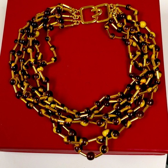 Designers Originals Jewelry Designer Bead Gold Hardware Necklace